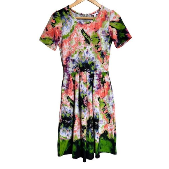 LuLaroe Amelia Watercolor Dress Size Small - Picture 1 of 6